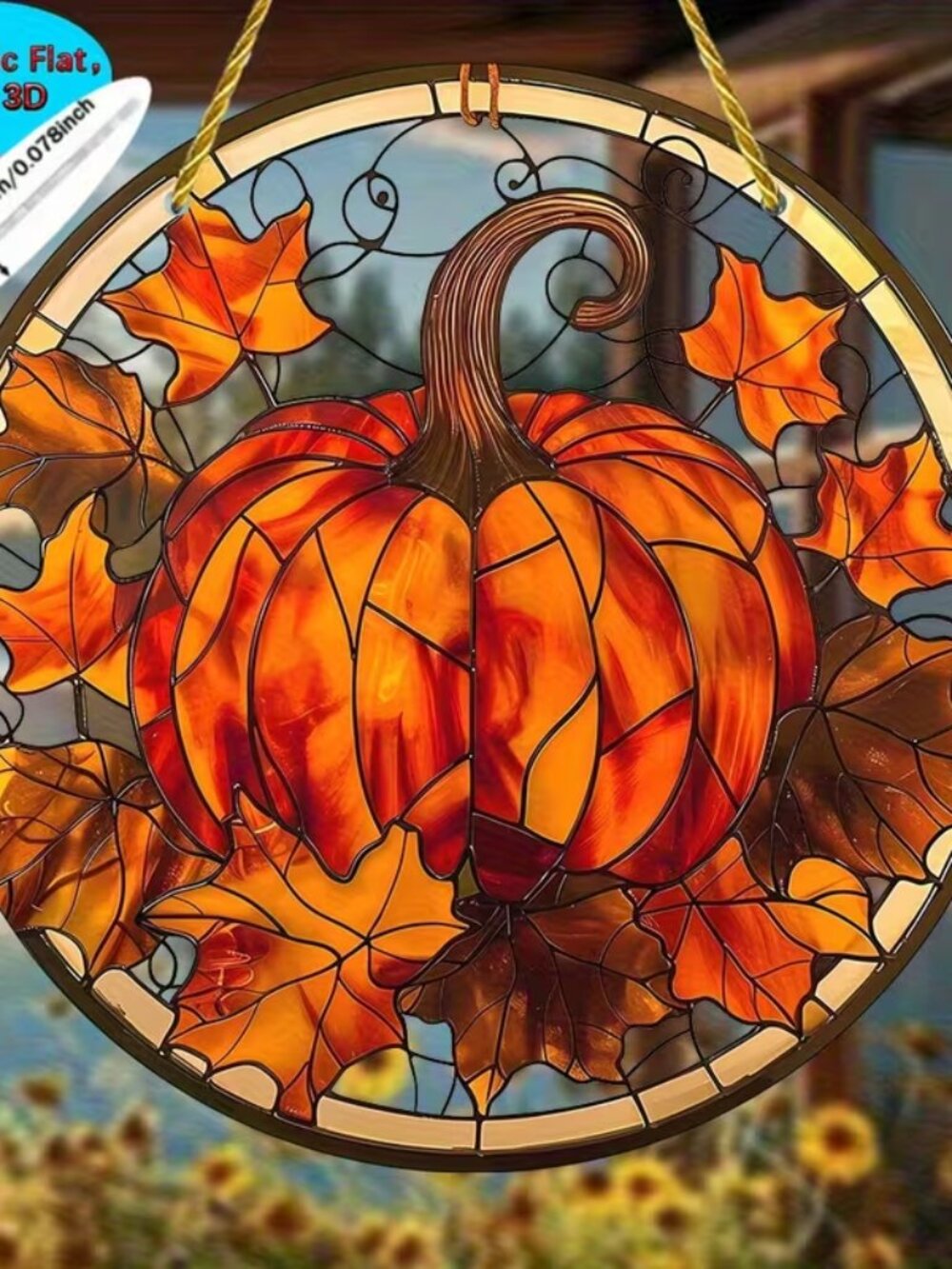 Fall Acrylic Suncatcher - 8"